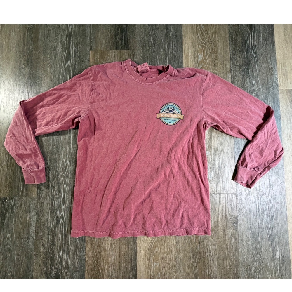Comfort Colors Mens Medium Red Gatlinburg Long Sleeve Truck Johnathan's place